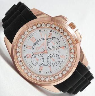 copper-dial-studded-stones-watch